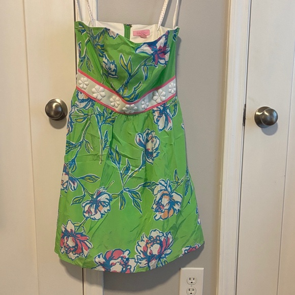 Lilly Pulitzer Green Floral Dress - Picture 1 of 4